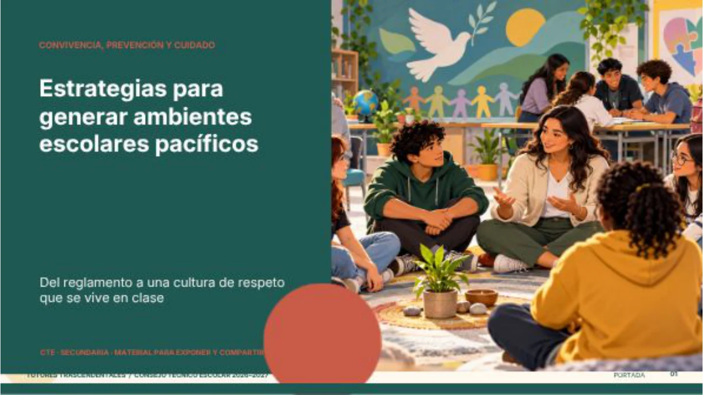 Portada: Ambientes escolares pacíficos