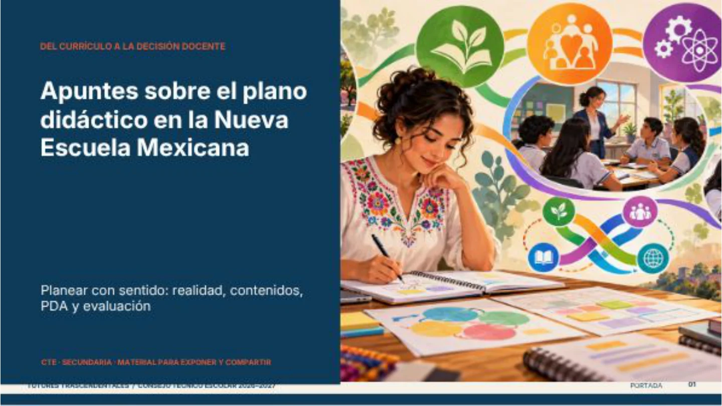 Portada: Plano didáctico en la Nueva Escuela Mexicana
